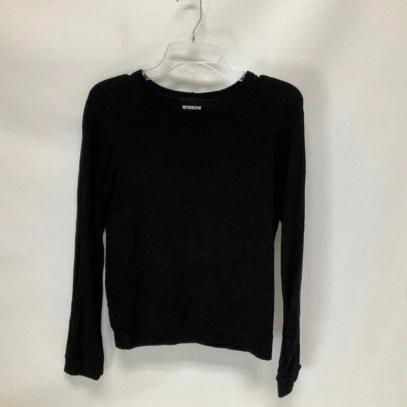 Cotton jersey Black Athletic Top Long Sleeve Crewneck Cma, Size S