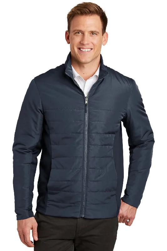 Port Authority Mens Collective Wind & Water Resistant Full Zip Jacket - River Navy Blue