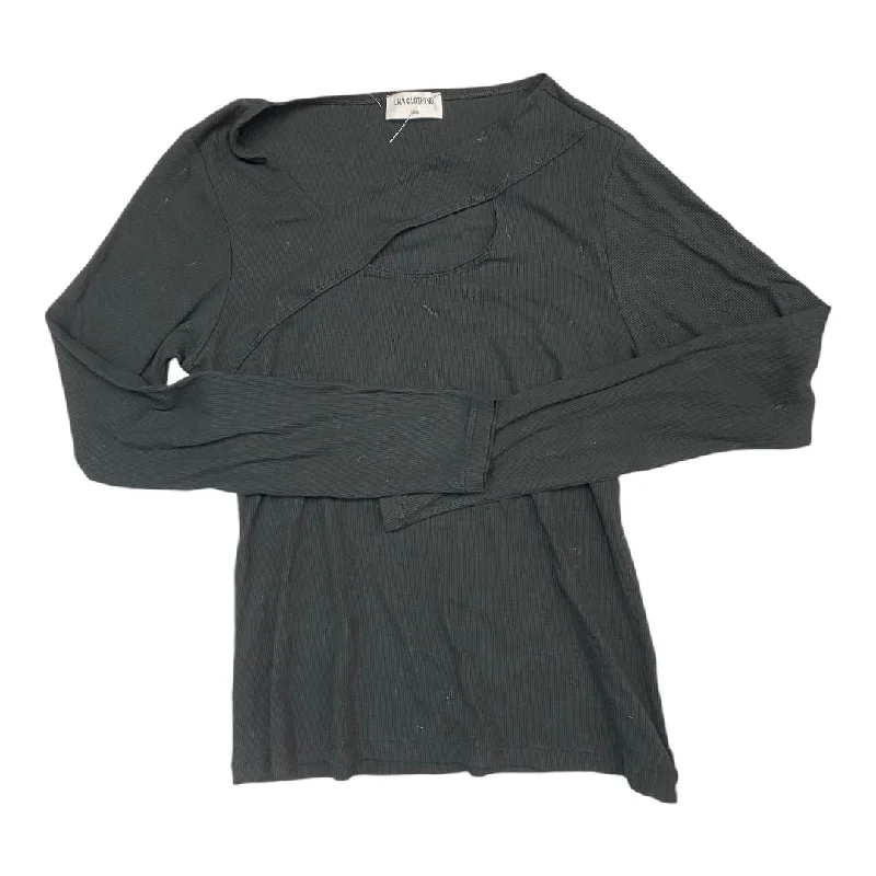 Layering long sleeve Top Long Sleeve By Cmc In Black, Size: L