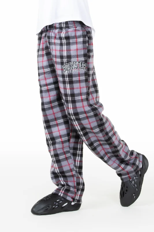 Stretch-fit pants Nigel Grey/Black Plaid Pajamas