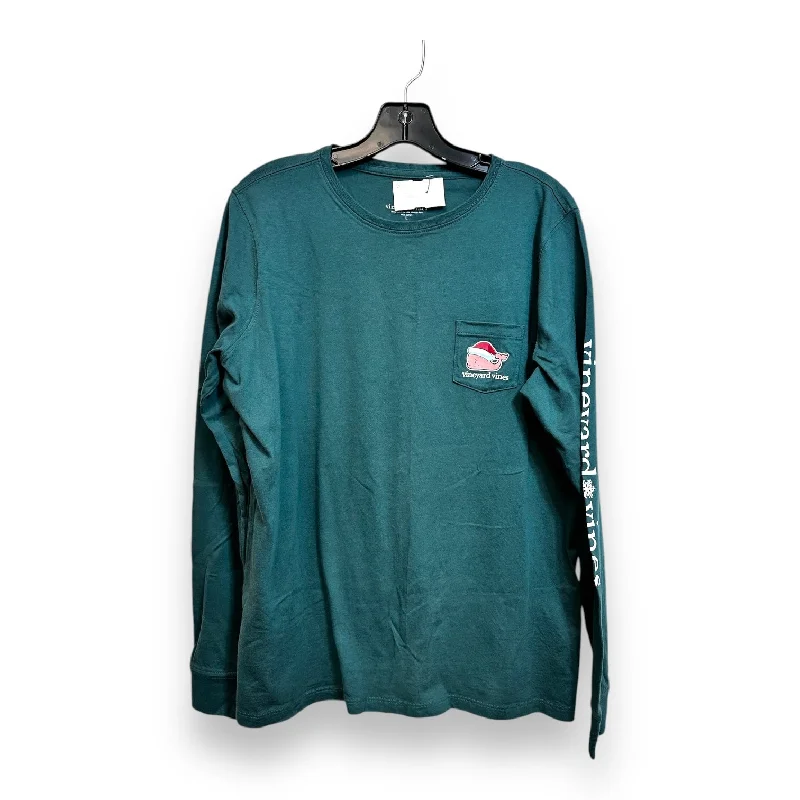 Cotton jersey Top Long Sleeve By Vineyard Vines In Green, Size: L