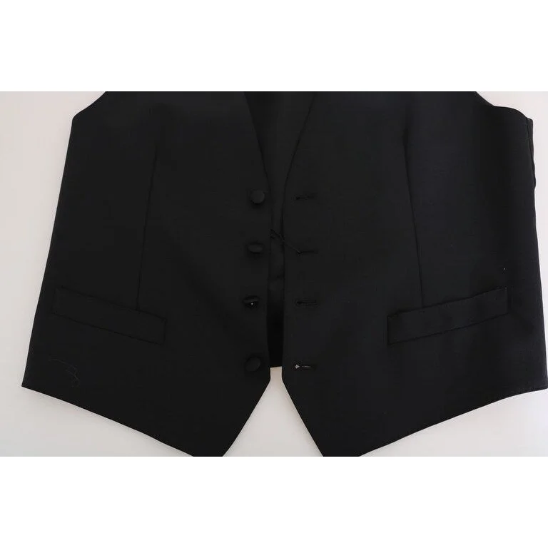 Dolce & Gabbana Elegant Slim Fit Formal Vest in Men's Black