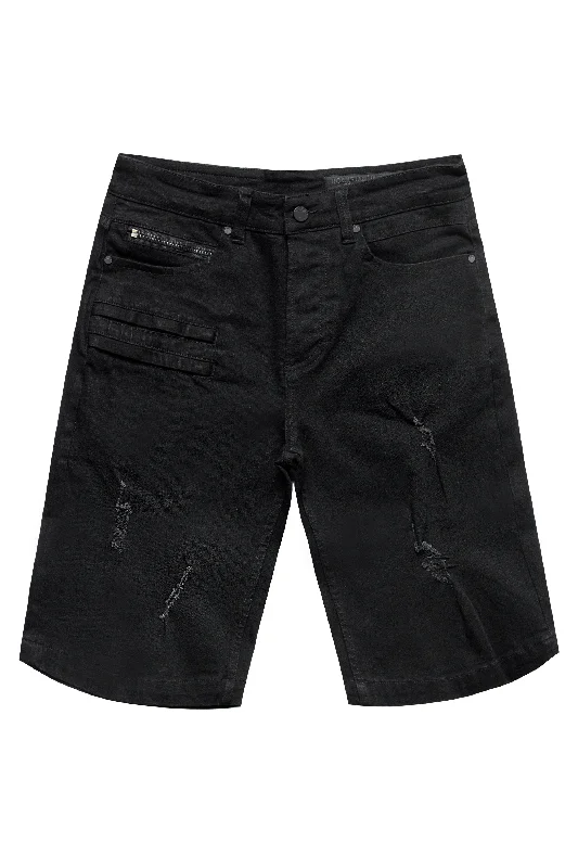 Recycled pants Oscar Denim Short- Black