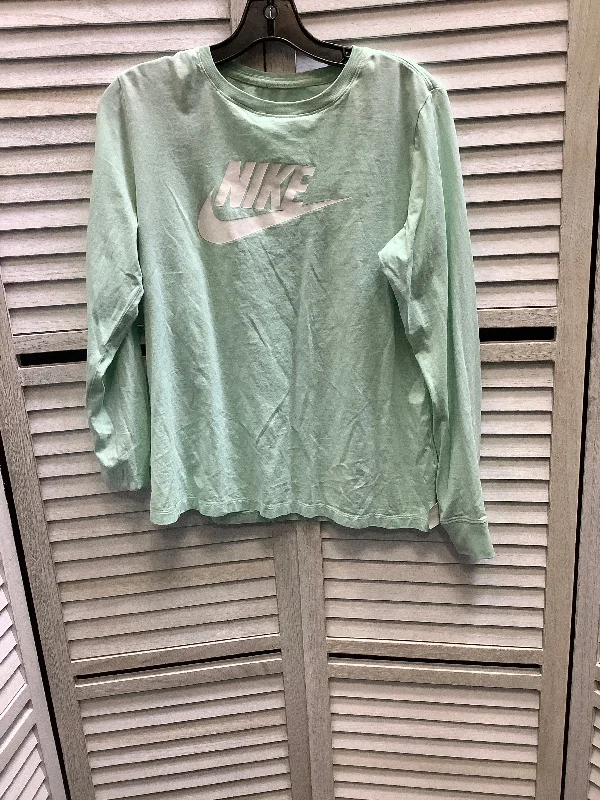 Soft wool Teal Athletic Top Long Sleeve Crewneck Nike, Size L