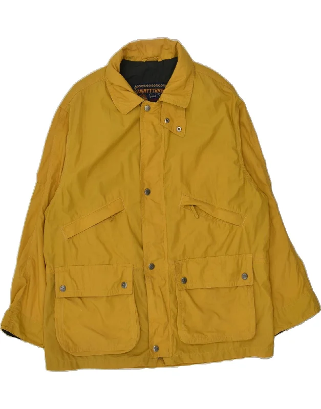 VINTAGE Mens Utility Jacket UK 42 XL Yellow Polyester