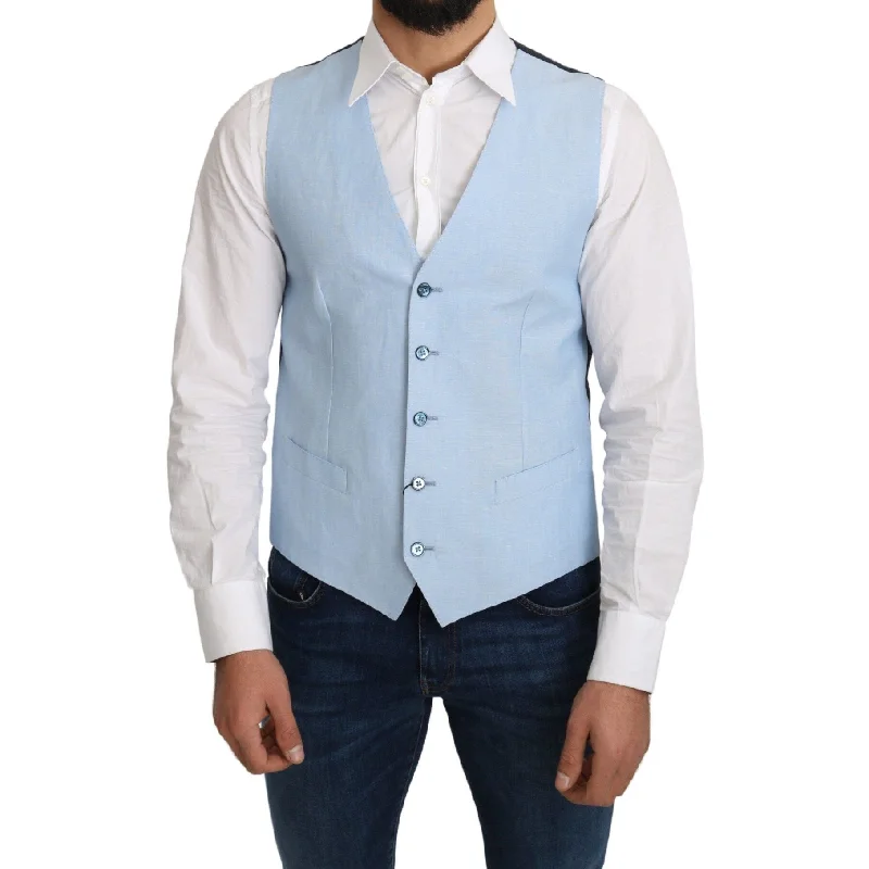 Dolce & Gabbana Elegant Azure Men's Formal Men's Vest