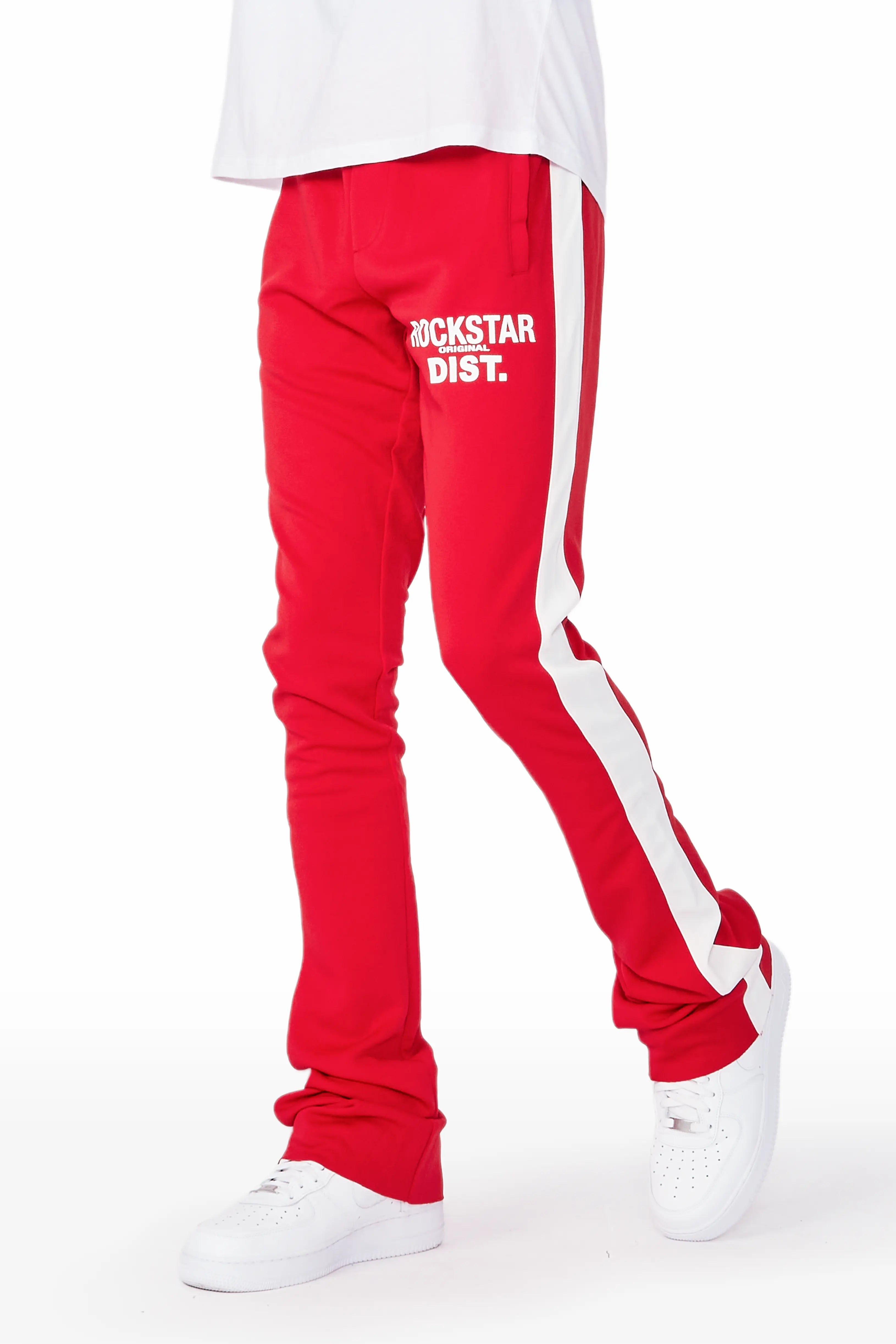 Preppy pants Landry Red Super Stacked Track Pant