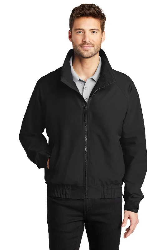 Port Authority Mens Charger Wind & Water Resistant Full Zip Jacket - True Black