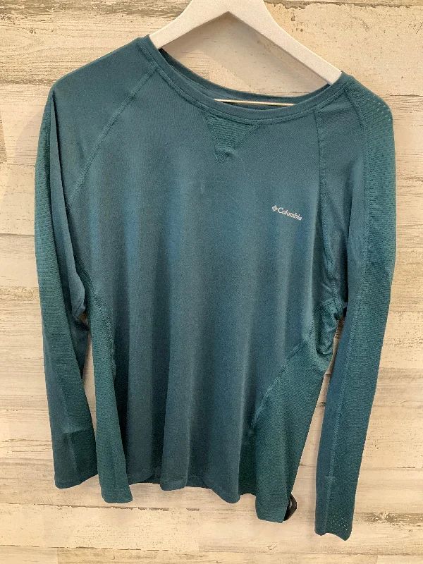 Cozy long sleeve Athletic Top Long Sleeve Crewneck By Columbia In Green, Size: Xl