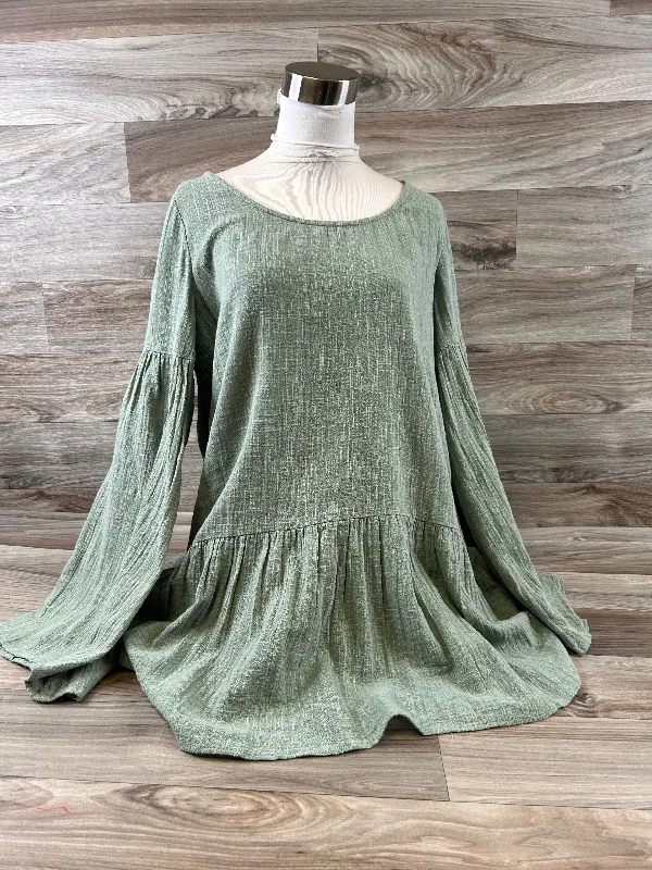 Classic fit Tunic Long Sleeve By Free People In Green, Size: M