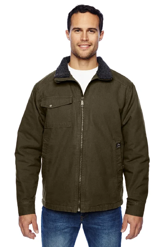 Dri Duck Mens Endeavor Canvas Full Zip Jacket - Tobacco Brown