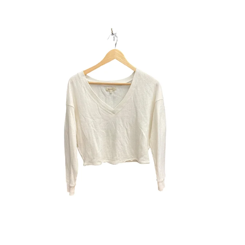 Slim-fit top Top Long Sleeve By Madewell In White, Size: Xxs