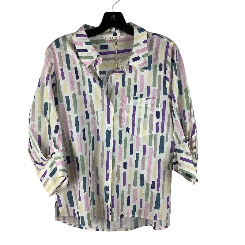 Graphic long sleeve Top Long Sleeve By Jodifl In Purple, Size: S