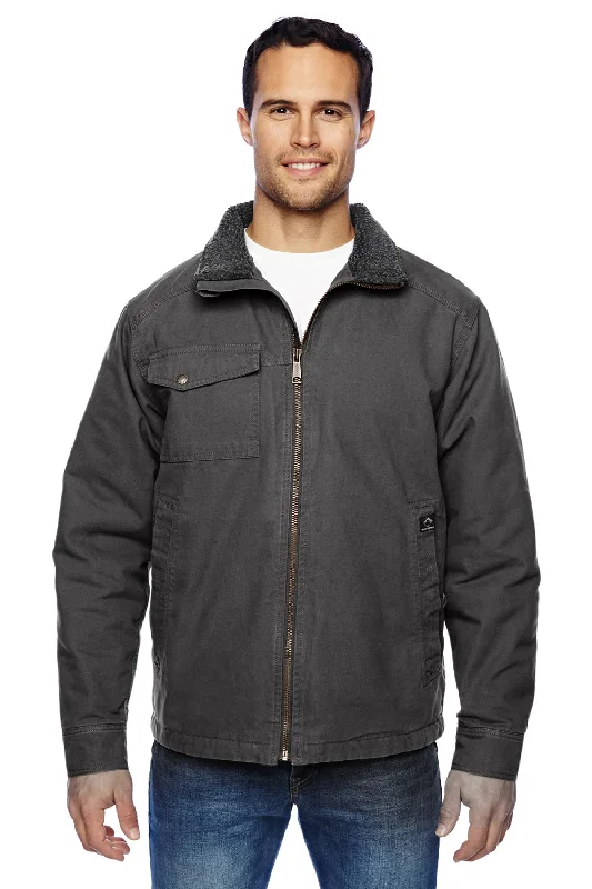 Dri Duck Mens Endeavor Canvas Full Zip Jacket - Charcoal Grey