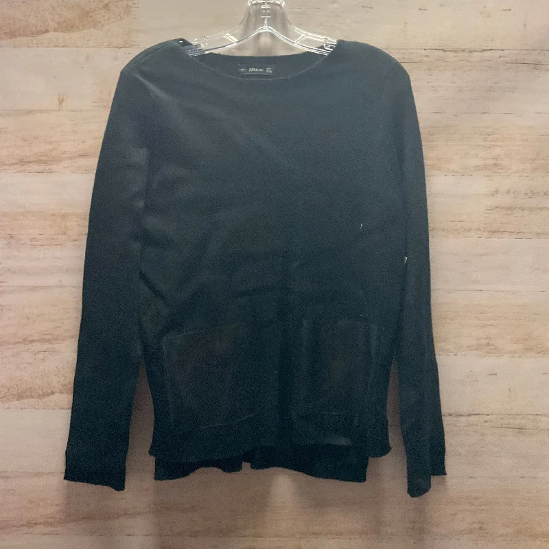 Long sleeve blouse Top Long Sleeve By Zara In Black, Size: M