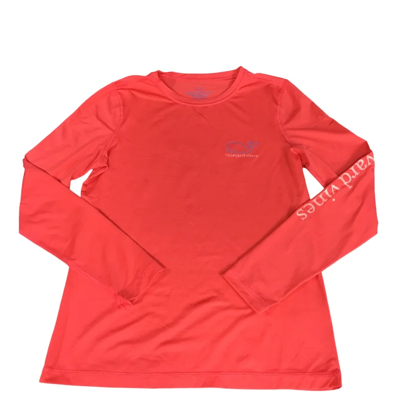 Relaxed fit Athletic Top Long Sleeve Crewneck By Vineyard Vines In Coral, Size: S