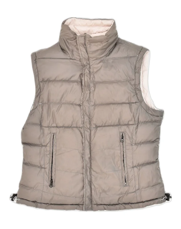 DOLOMITE Mens Reversible Padded Gilet UK 38 Medium Grey Polyester