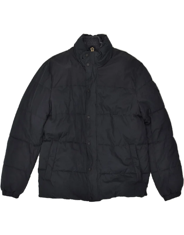 FAT FACE Mens Regular Fit Padded Jacket UK 40 Large Navy Blue Polyester