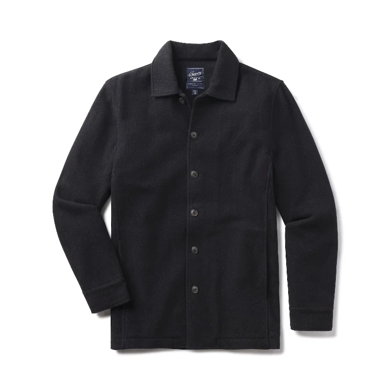 Modern-fit Watson Wool Car Coat - Charcoal