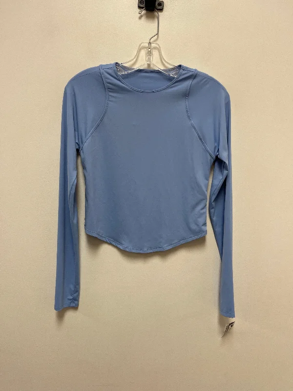 Soft touch Athletic Top Long Sleeve Collar By Old Navy In Blue, Size: S