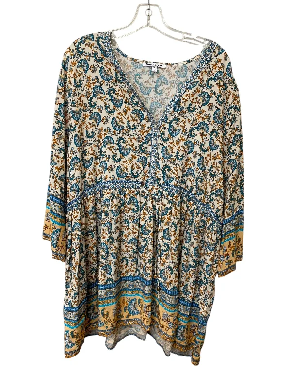 Classic shirt Top Long Sleeve By Northstyle In Multi-colored, Size: 2x