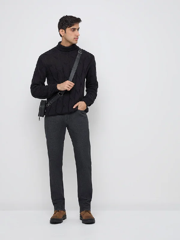 Recycled denim Ascot Black Relaxed - Fit Mid - Rise Jeans