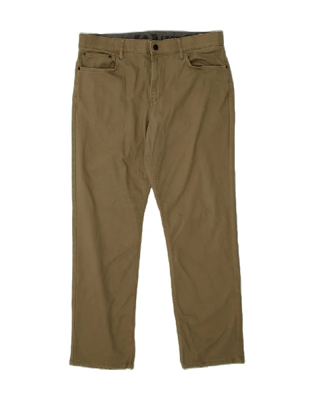 Skinny-fit pants IZOD Mens Regular Fit Straight Casual Trousers W36 L32 Khaki Cotton