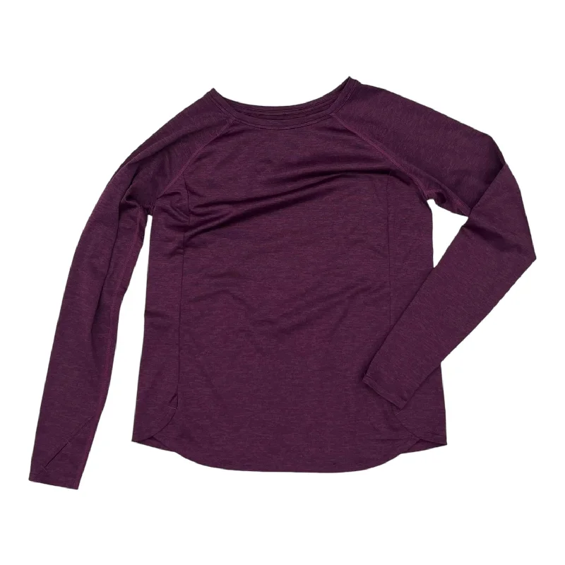 Cotton blend PURPLE ATHLETIC TOP LS CREWNECK by TEK GEAR Size:S