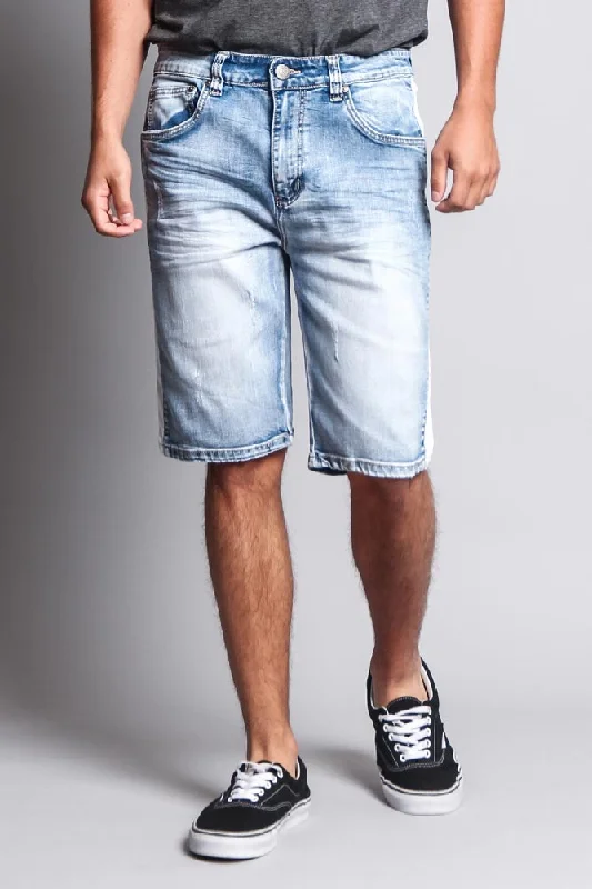 Comfy pants Men's Track Stripe Denim Shorts