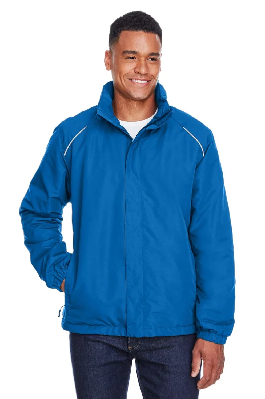 Core 365 Mens Profile Water Resistant Full Zip Hooded Jacket - True Royal Blue