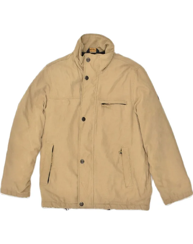 NAVIGARE Mens Utility Jacket UK 40 Large Brown Cotton