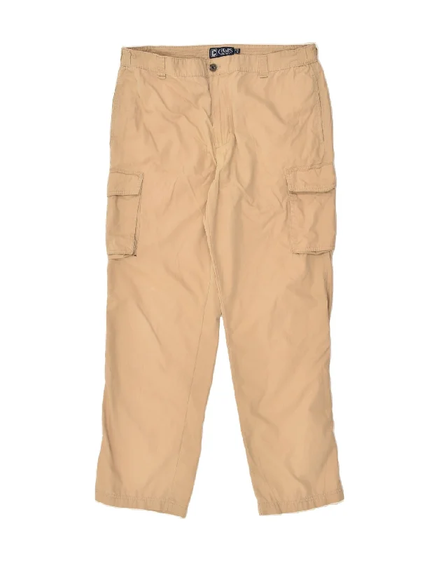 Carpenter jeans CHAPS Mens Tapered Cargo Trousers W36 L32 Beige Cotton