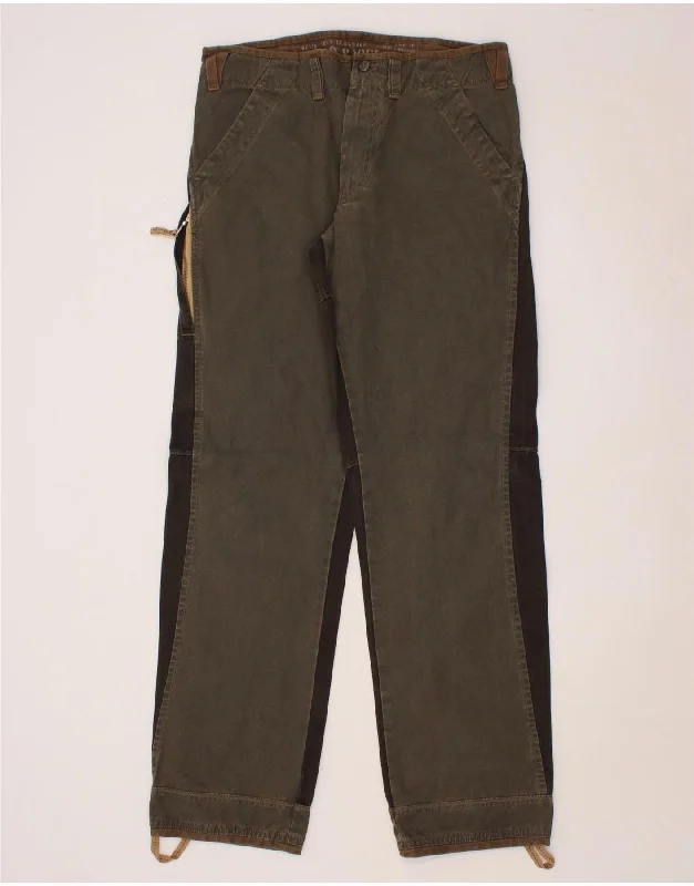 Casual denim MURPHY & NYE Mens Straight Cargo Trousers W36 L34 Grey Colourblock Cotton