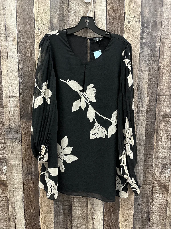 Soft wool Top Long Sleeve By City Chic In Black, Size: M