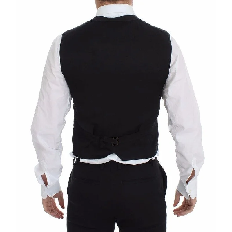 Dolce & Gabbana Elegant Black Dress Men's Vest