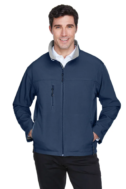 Devon & Jones Mens Wind & Water Resistant Full Zip Jacket - Navy Blue