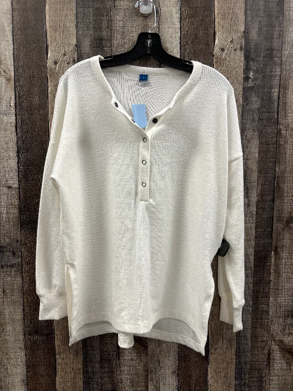 All-season long sleeve Top Long Sleeve By Old Navy In Ivory, Size: S