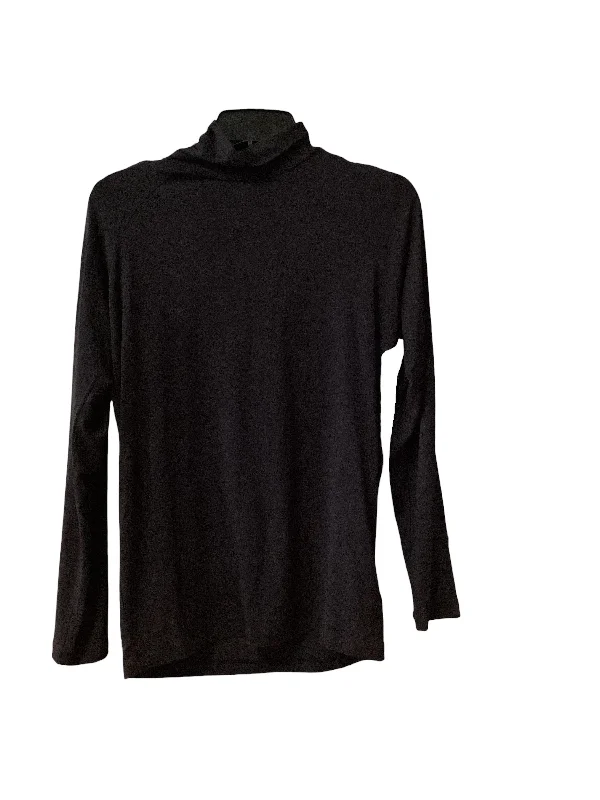 Button-up long sleeve Black Athletic Top Long Sleeve Collar Athleta, Size S