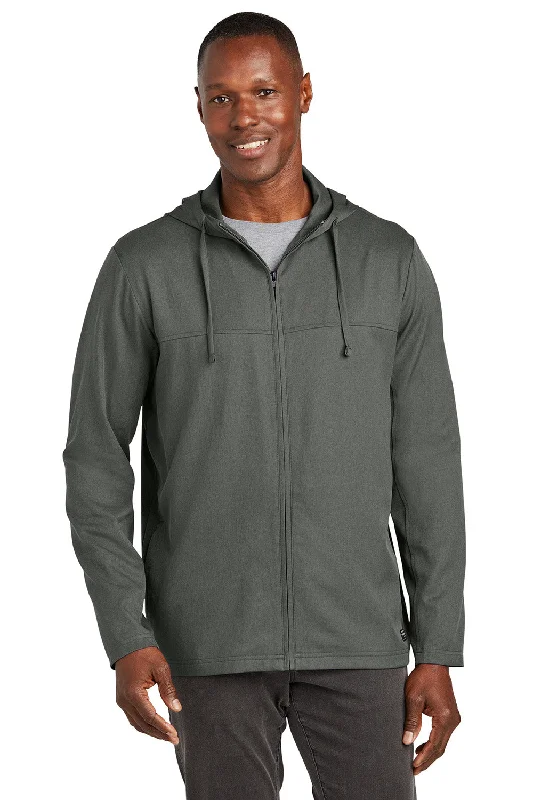 TravisMathew Mens Balboa Full Zip Hooded Jacket - Heather Dark Grey - New