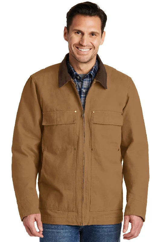 CornerStone Mens Duck Cloth Full Zip Jacket - Duck Brown