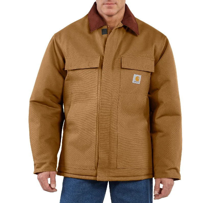 Men's Loose Fit Firm Duck Insulated Traditional Coat