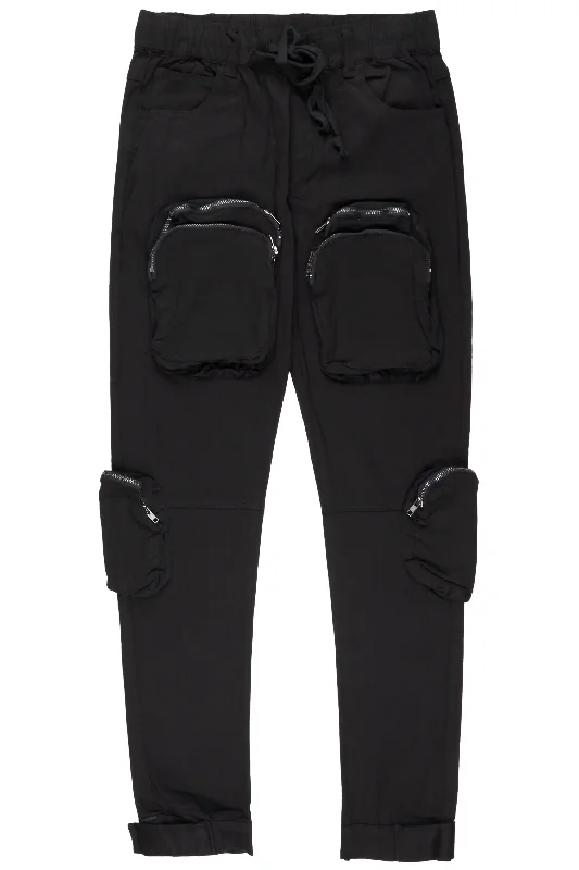 Relaxed jeans Cain Black Cargo Pants