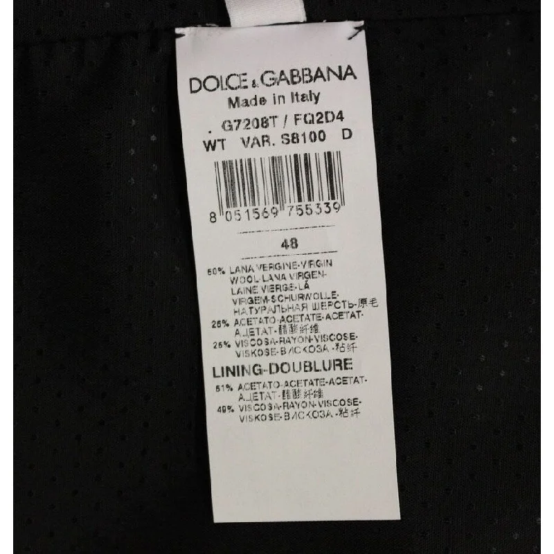 Dolce & Gabbana Elegant Gray Wool Blend Dress Men's Vest