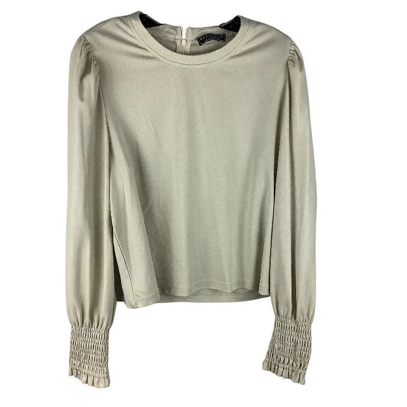 Soft cotton Top Long Sleeve By Baggallini In Cream, Size: L