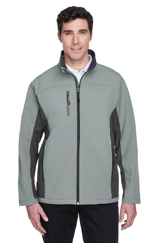 Devon & Jones Mens Wind & Water Resistant Full Zip Jacket - Charcoal Grey/Dark Grey - Closeout