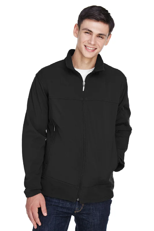 North End Mens Performance Water Resistant Full Zip Jacket - Black