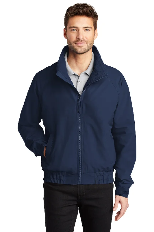 Port Authority Mens Charger Wind & Water Resistant Full Zip Jacket - True Navy Blue