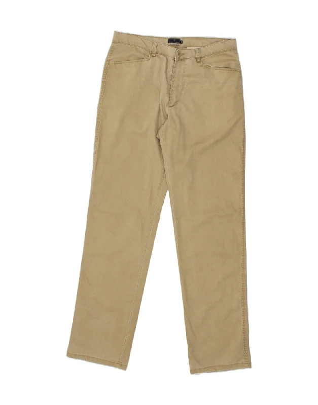 Carpenter jeans TRUSSARDI Mens Straight Casual Trousers IT 52 XL W38 L34 Beige Cotton