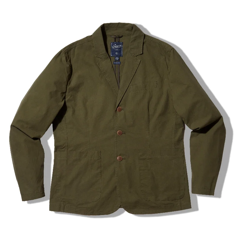 Hybrid Mercer Cotton Blazer - Dark Olive