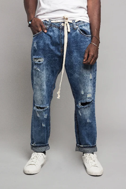 Sporty trousers Distressed Cropped Jeans